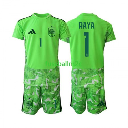 Fußballtrikots Spanien David Raya 1 6th Torwart Kinder Grün WM 2026